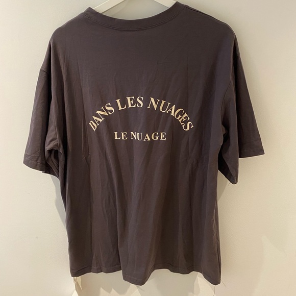 Grey oversized t-shirt short sleeve top - Picture 3 of 4